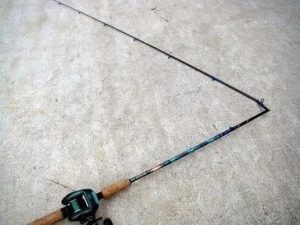 A broken fishing rod.
