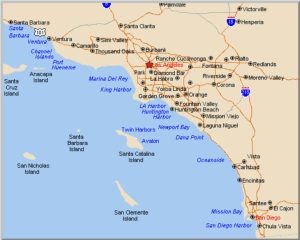 Map of California Sport Fishing Harbors